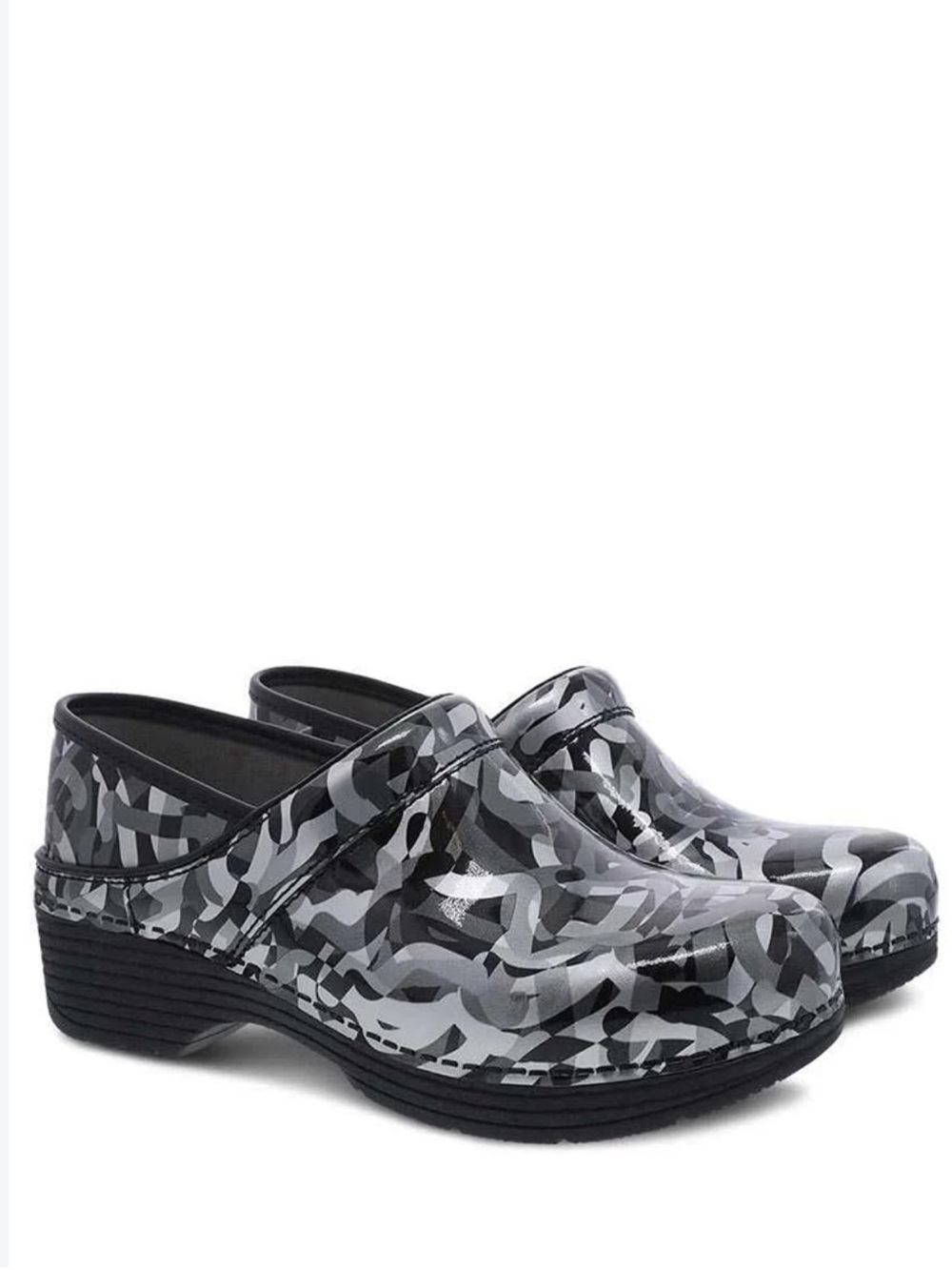 6969 Dansko Womens LT Pro Twisty Patent Clog Size 37 EU 6.5/7 US
